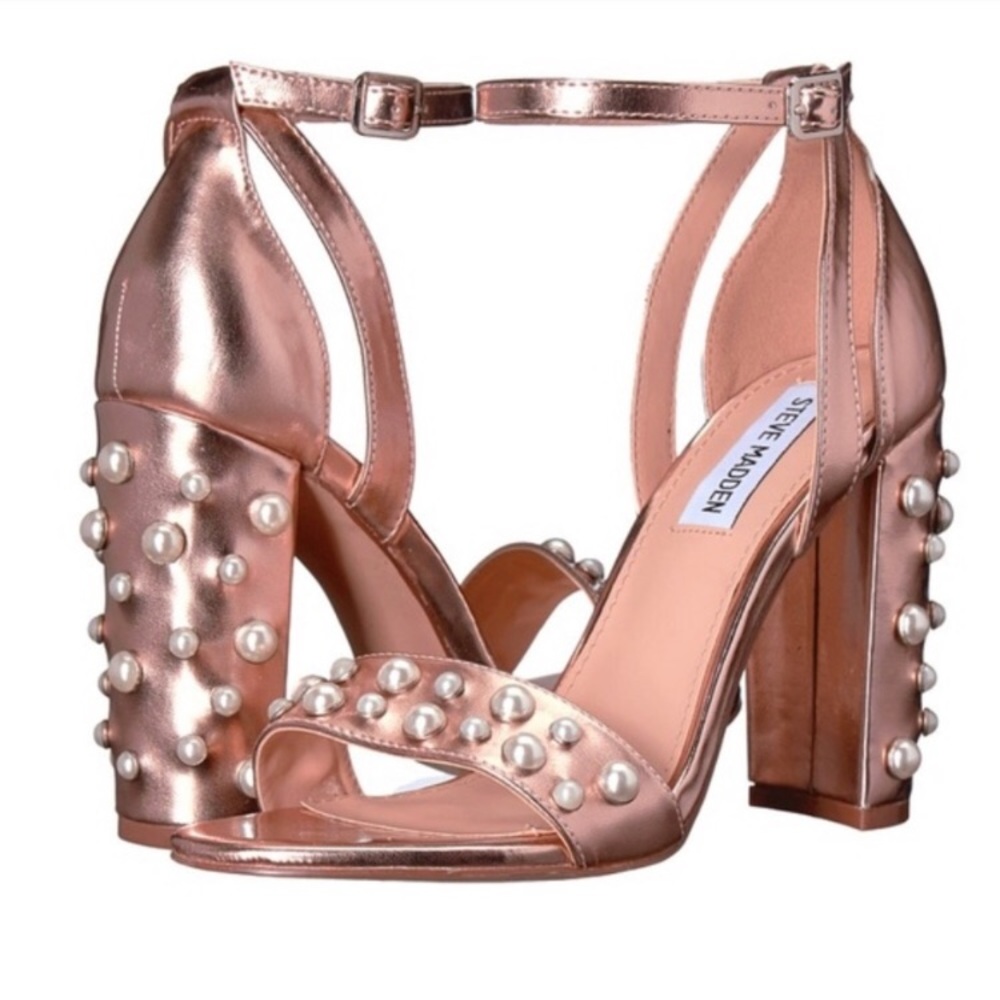 Steve Madden “Madeira” Rose Gold Pearl Heels